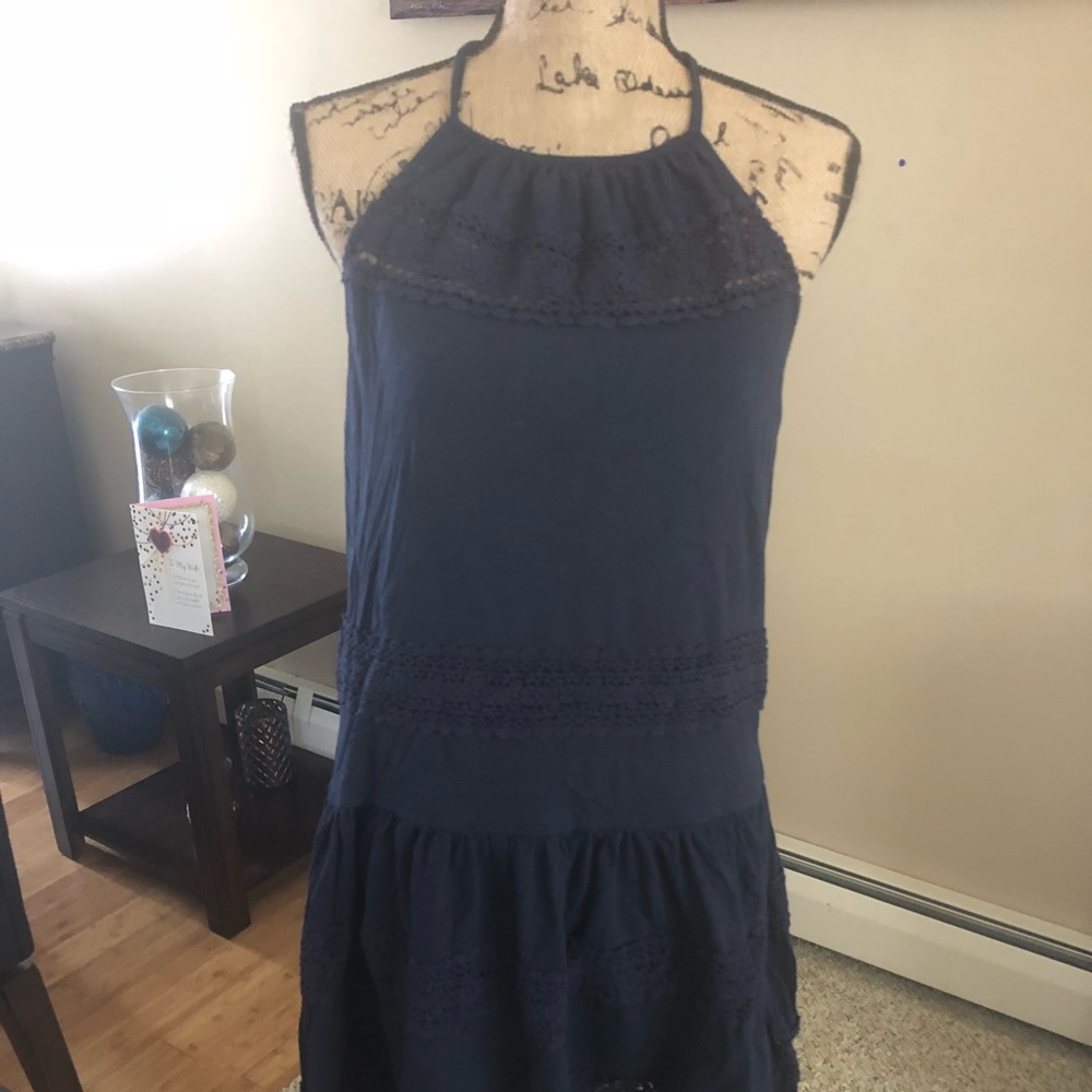 Size 10 (US) navy cotton blue dress! Like new!